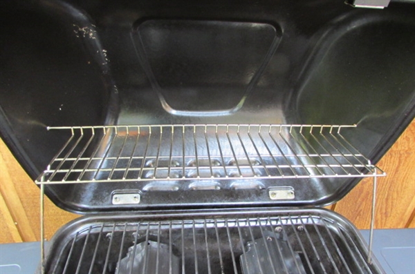 SMALL PROPANE BBQ WITH COVER & ACCESSORIES