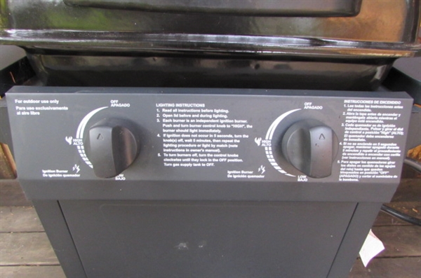 SMALL PROPANE BBQ WITH COVER & ACCESSORIES