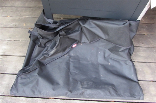 SMALL PROPANE BBQ WITH COVER & ACCESSORIES