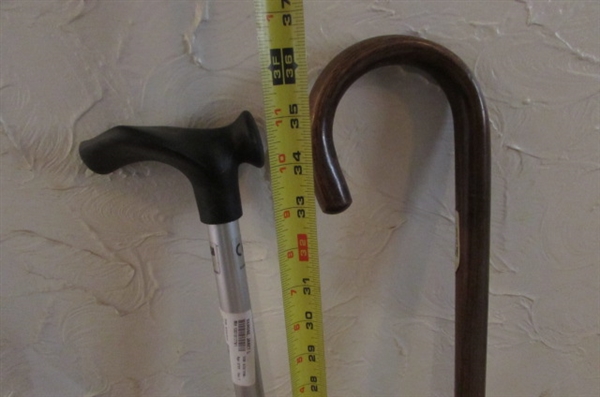 ANTIQUE WOOD UMBRELLA STAND WITH CANES & WALKING STICKS