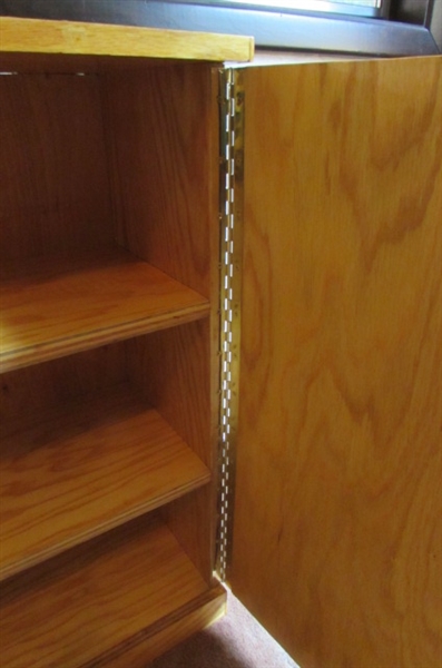 SOLID WOOD MEDIA CABINET FOR CD'S & MORE