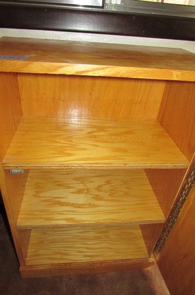 SOLID WOOD MEDIA CABINET FOR CD'S & MORE
