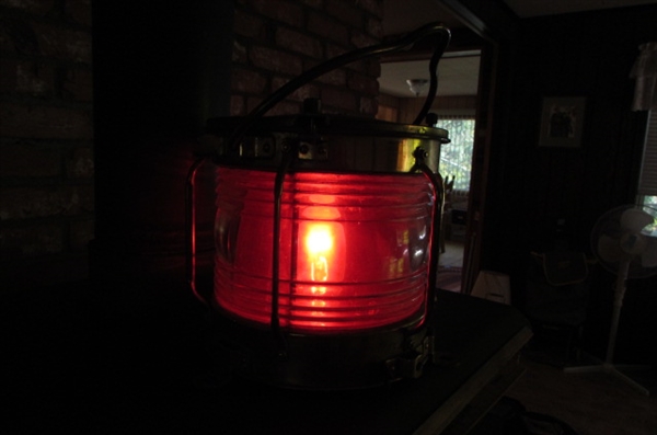 ANTIQUE JAPANESE FREIGHTER PORT SIDE LIGHT