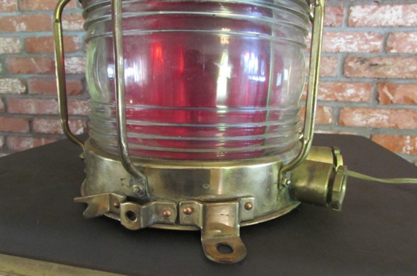 ANTIQUE JAPANESE FREIGHTER PORT SIDE LIGHT