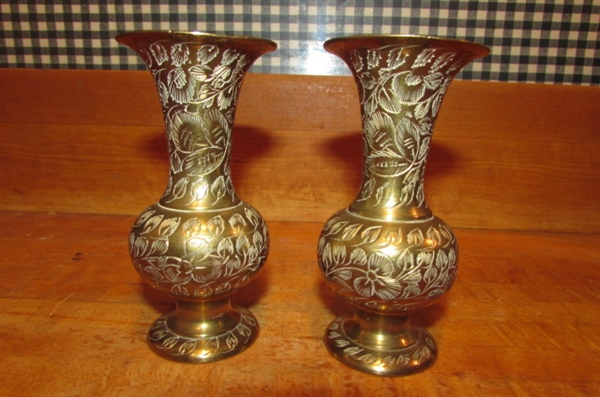BRASS VASES & BELLS