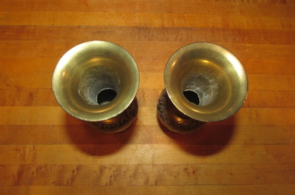 BRASS VASES & BELLS