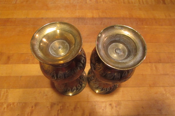 BRASS VASES & BELLS