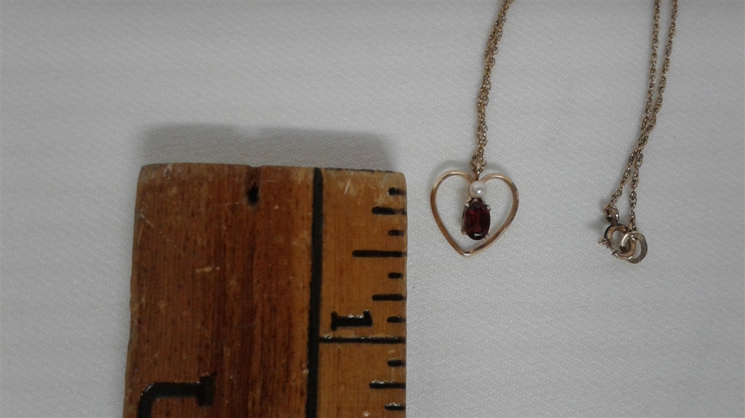 GOLD AND GARNET JEWELRY