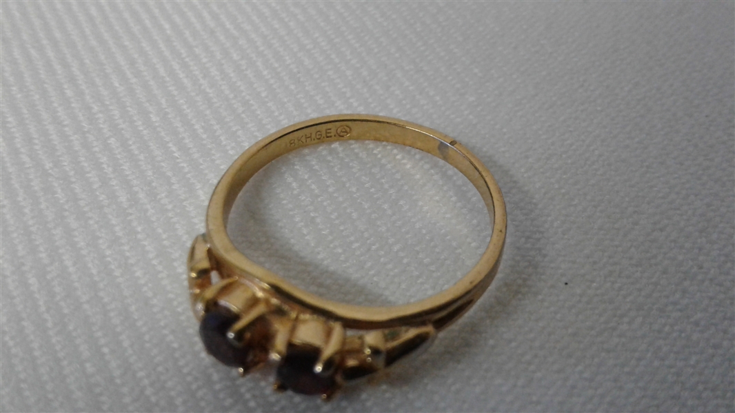 GOLD AND GARNET JEWELRY