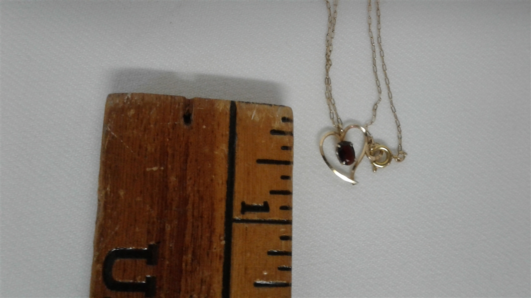 GOLD AND GARNET JEWELRY