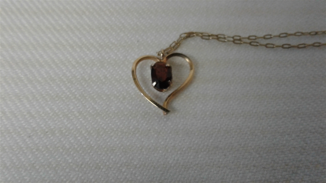 GOLD AND GARNET JEWELRY