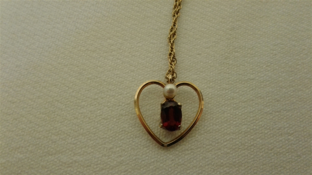 GOLD AND GARNET JEWELRY