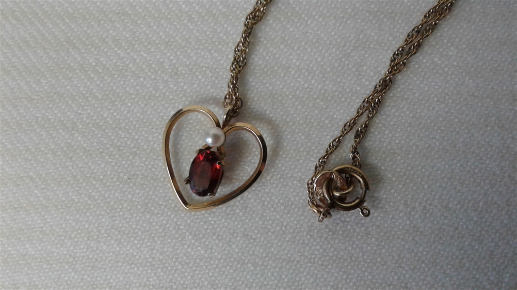 GOLD AND GARNET JEWELRY