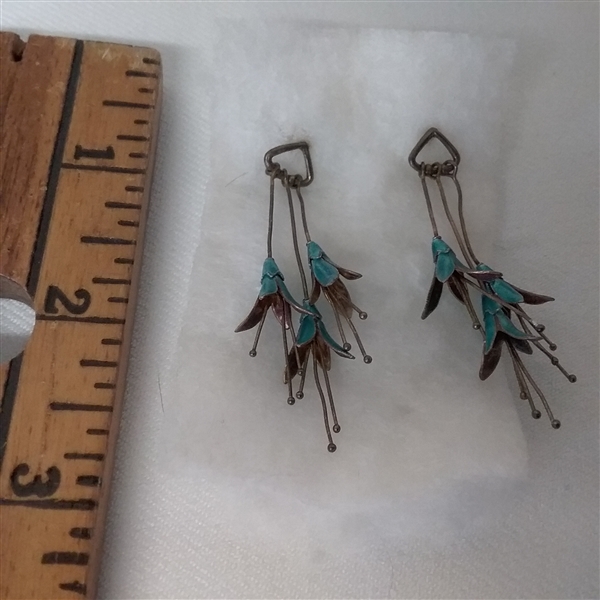 STERLING SILVER BUTTERFLY AND TURQUOISE JEWELRY