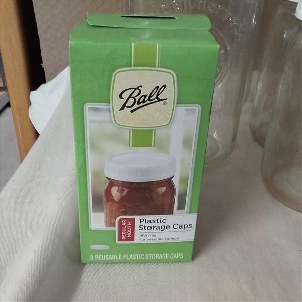 LARGE JARS, CANNING JARS, LIDS AND FUNNELS 