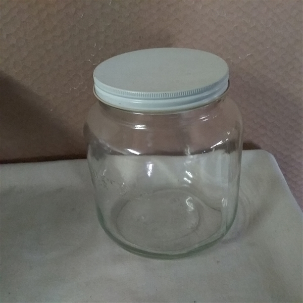 LARGE JARS, CANNING JARS, LIDS AND FUNNELS 