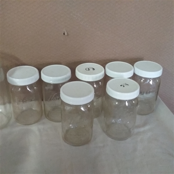 LARGE JARS, CANNING JARS, LIDS AND FUNNELS 