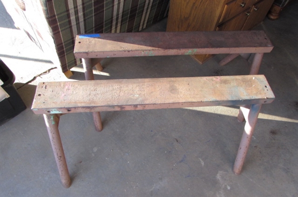 2 HEAVY DUTY METAL SAWHORSES *LOCATED AT ESTATE*