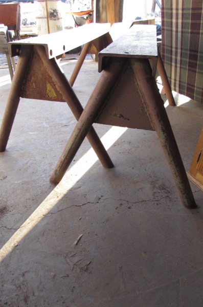 2 HEAVY DUTY METAL SAWHORSES *LOCATED AT ESTATE*