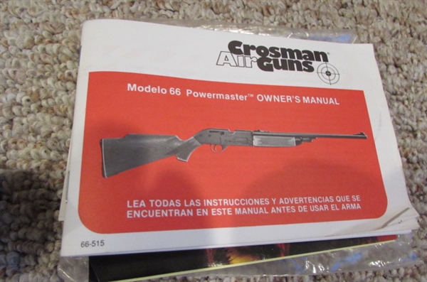 CROSMAN 66 POWERMASTER PELLET/BB GUN WITH SCOPE