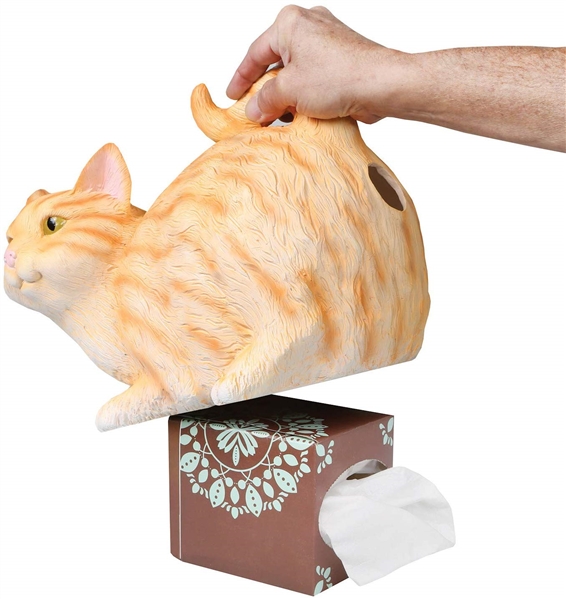 CAT TISSUE BOX HOLDER