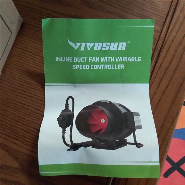 4 INCH INLINE DUCT FAN WITH VARIABLE SPEED CONTROLLER