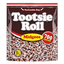 TOOTSIE ROLL MIDGEES 700 PIECES RESEALABLE BAG