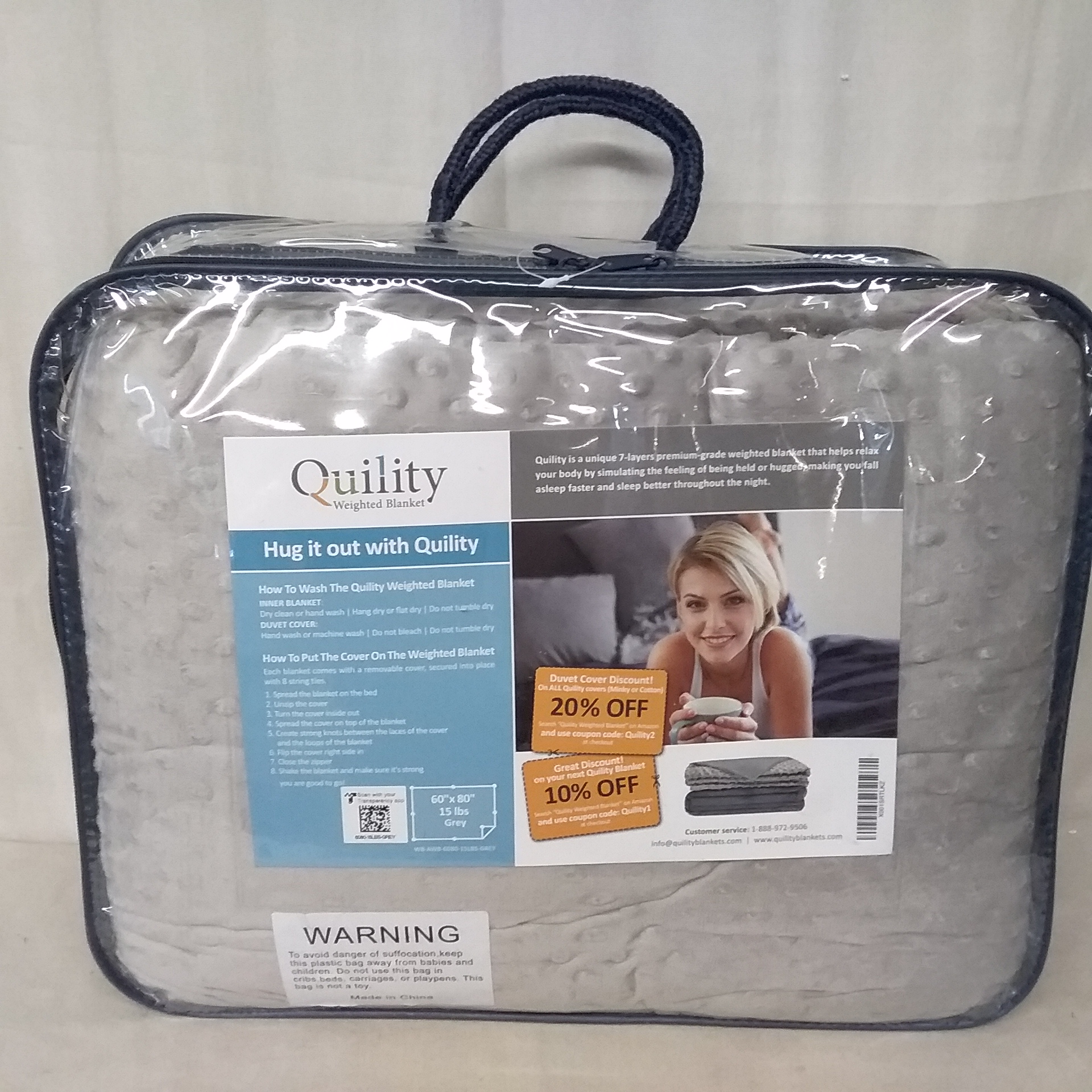 Lot Detail - QUILITY 15 LB WEIGHTED BLANKET