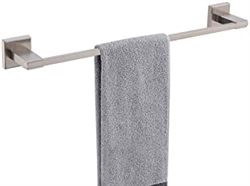 TNOMS SUS 304 Stainless Steel Bathroom SINGLE Towel Bar Square 