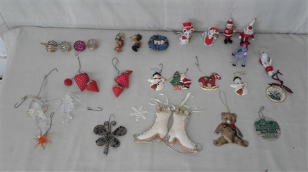 VINTAGE AND NEWER CHRISTMAS ORNAMENTS