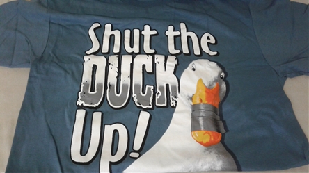"SHUT THE DUCK UP" ADULT LARGE T-SHIRT NEW