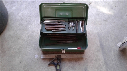 13" METAL TOOL BOX WITH PUNCHES