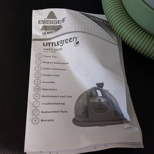 Bissell Little Green Machine Multi-Purpose Portable Carpet and Upholstery Cleaner, 1400B