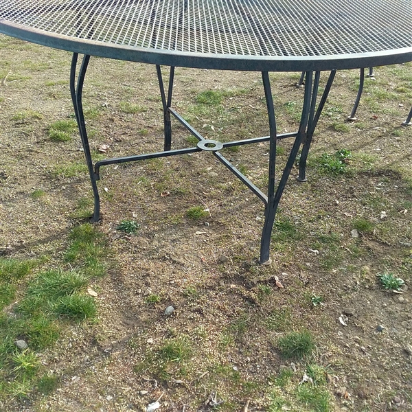 Heavy Duty Wrought Iron Patio Set with 6 Chairs
