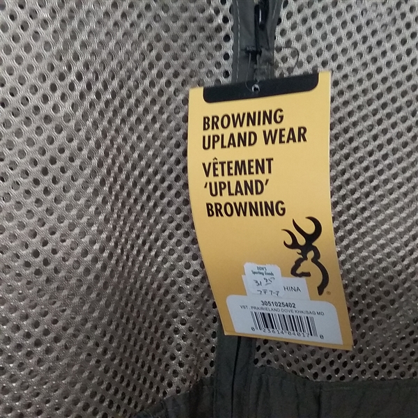 BROWNING KHAKI/SAGE MESH UPLAND DOVE VEST MEDIUM