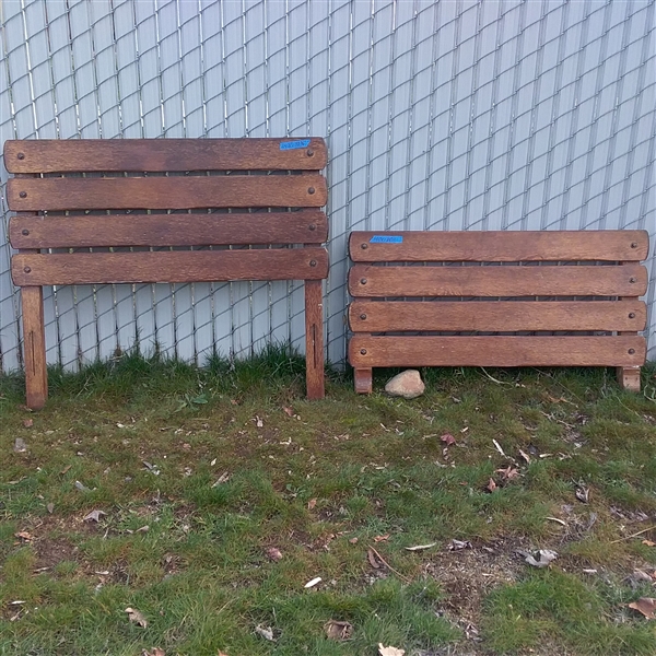Twin Wood Bed Frame with Head and Foot board