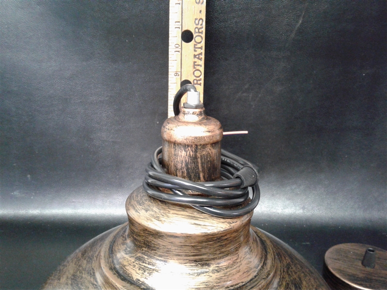 Paint Brushed Bronze Light Fixture
