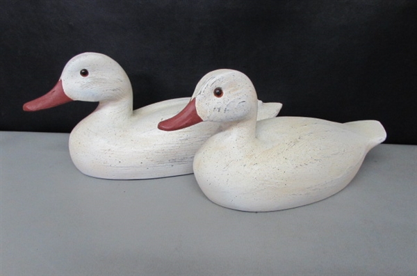 PAIR OF HANDCARVED & PAINTED WOODEN DUCKS