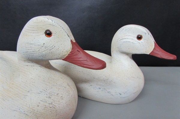 PAIR OF HANDCARVED & PAINTED WOODEN DUCKS