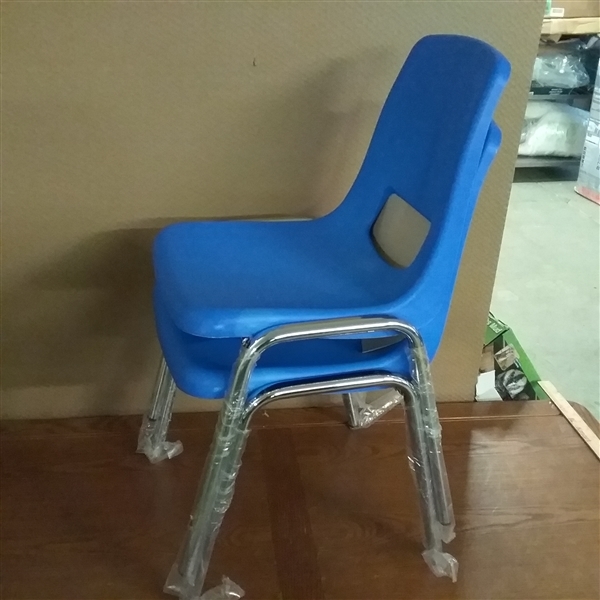 PAIR OF 14 STACKABLE SCHOOL CHAIRS