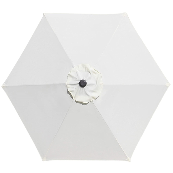UHINOOS 9 ft Patio Umbrella with Tilt button and Crank-Ivory