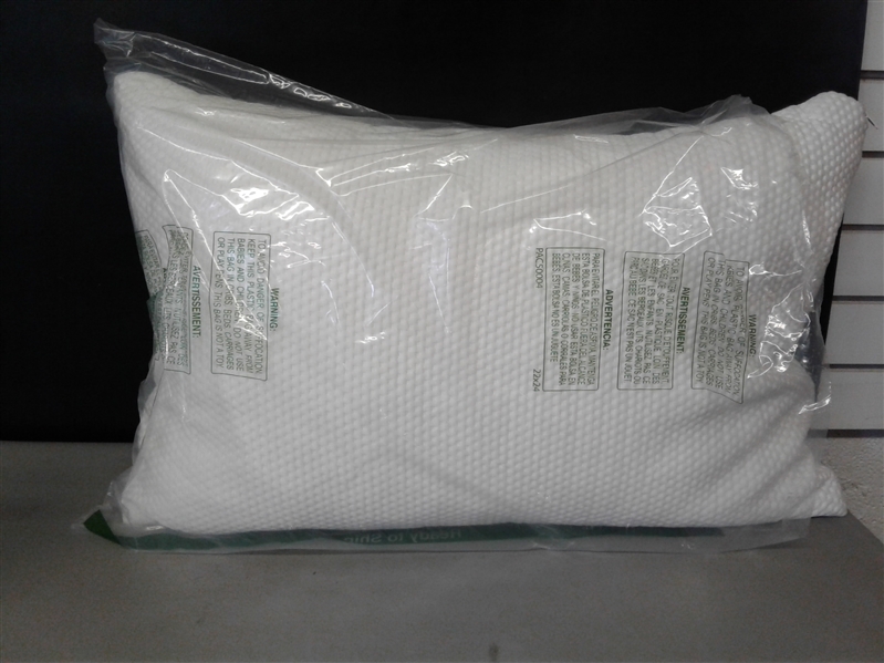 Oaskys Bamboo Bed Pillow with Zipper Removable Case- 1 Pillow