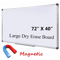 DexBoard Large 72 x 40-in Magnetic Dry Erase Board with Pen Tray (72" x 40")