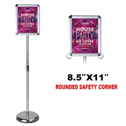 Adjustable Sign Stand Silver