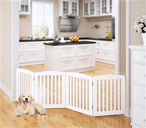 Universe Home Inc Wooden Pet Gate with Support Feet 24" High
