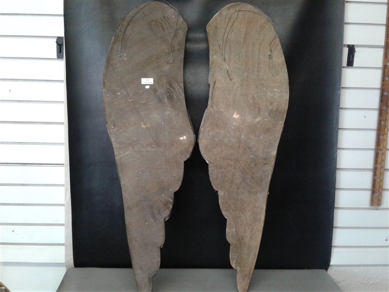 Kalalou Gold Painted Wooden Angel Wings Set of Two