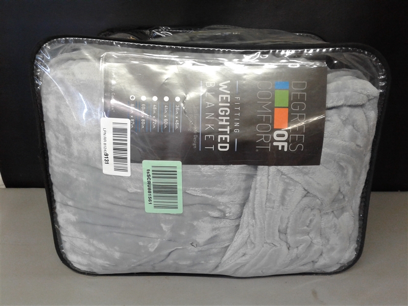 Degrees of Comfort Weighted Blanket w/ 2 Duvet Covers for Hot & Cold Sleepers(80x87 25lbs, Grey)