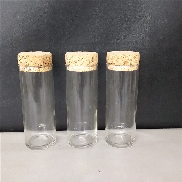 3 Jars with Cork Lids