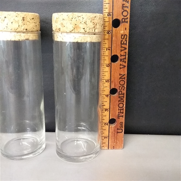 3 Jars with Cork Lids