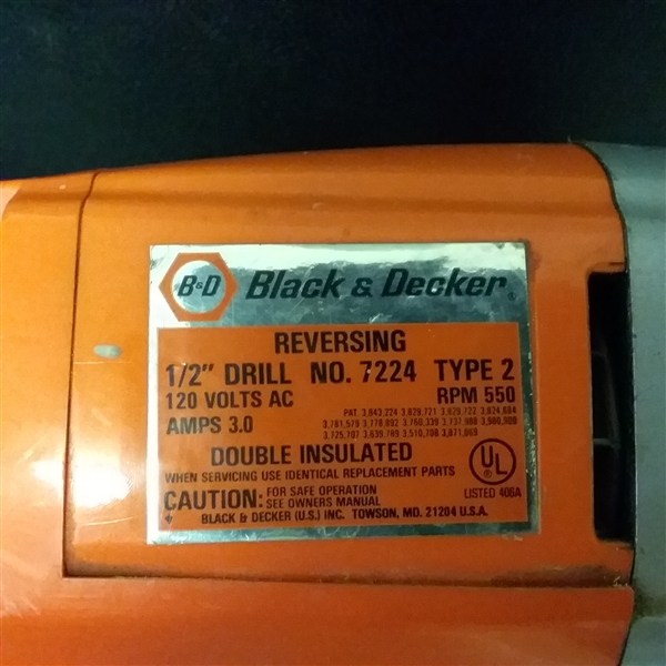 Black & Decker Reversing 1/2 Drill